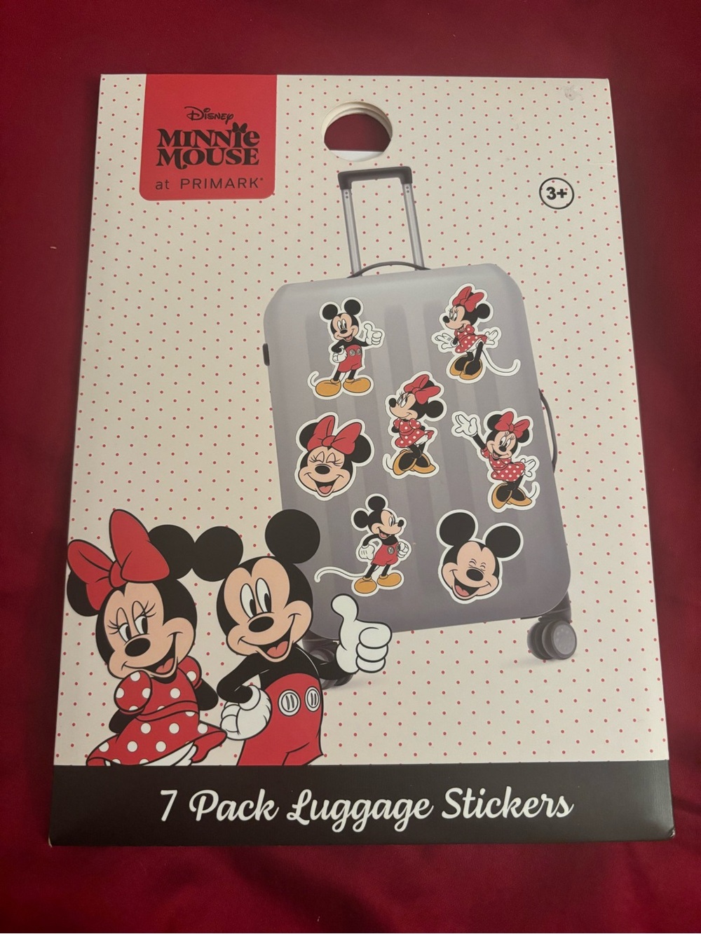 Minnie and Mickey Mouse 7 luggage stickers